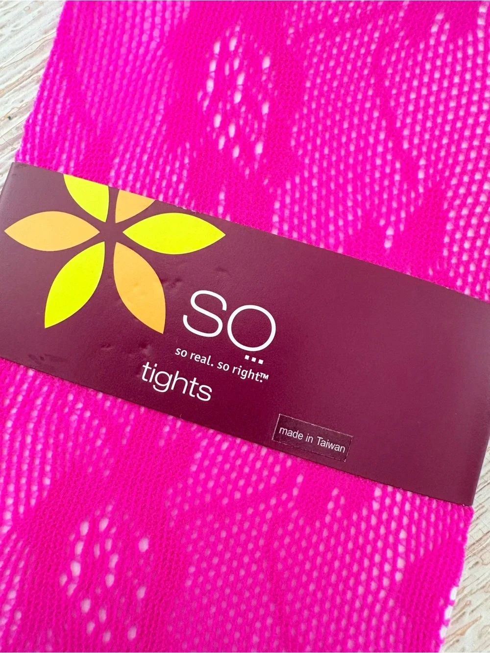 NWT Kohl’s Hot Pink Lace Tights Size S